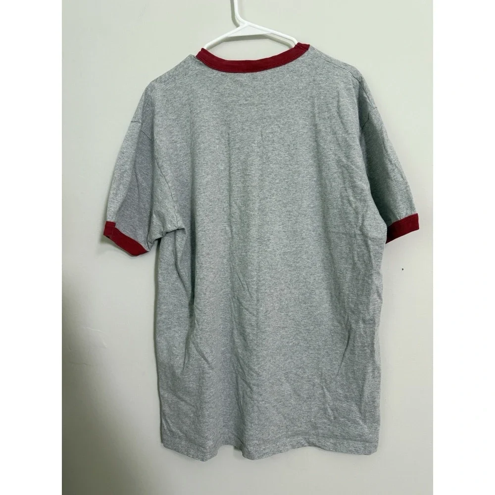 LEVI'S XL Gray Short Sleeve Graphic Ringer Logo T Shirt Unisex Sporty Retro